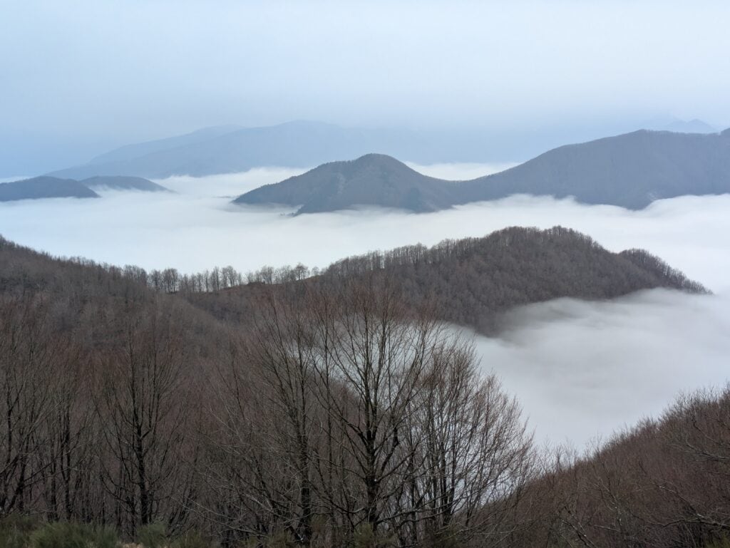 Mare di nuvole in Val Limentra