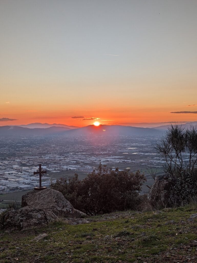 Tramonto sul Monteferrato in una sera di autunno